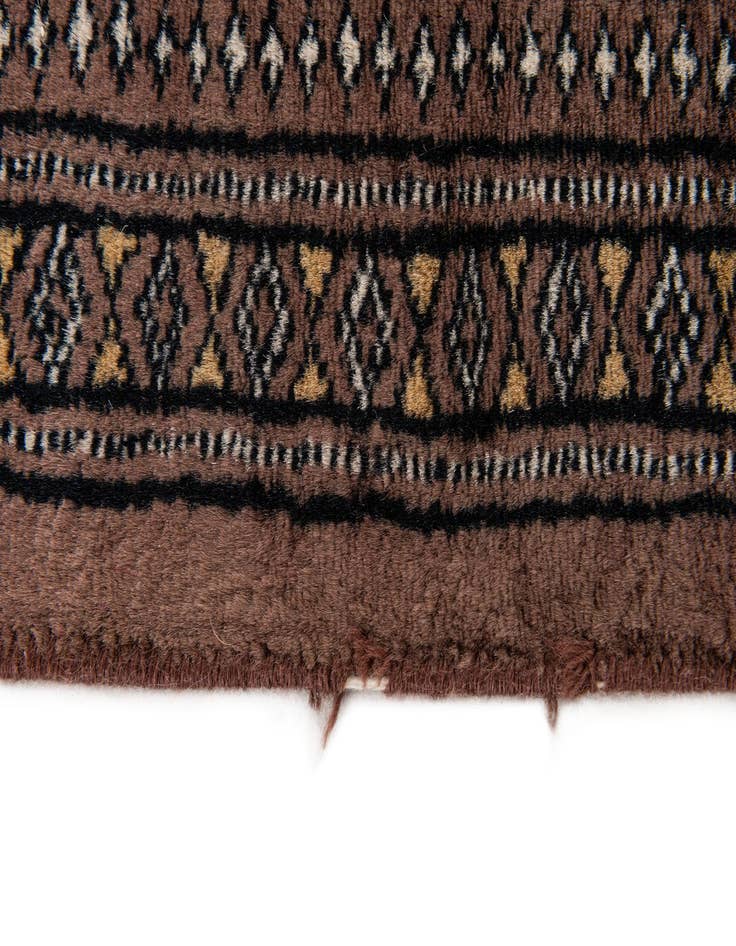 Detail image of  2' 7 x 7' 9  Hand Knotted Bokhara Oriental Wool Square Rug