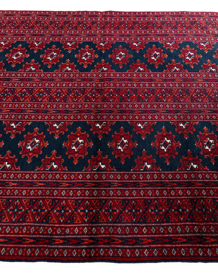 Detail image of  4' x 4'  Hand Knotted Bokhara Oriental Wool Square Rug