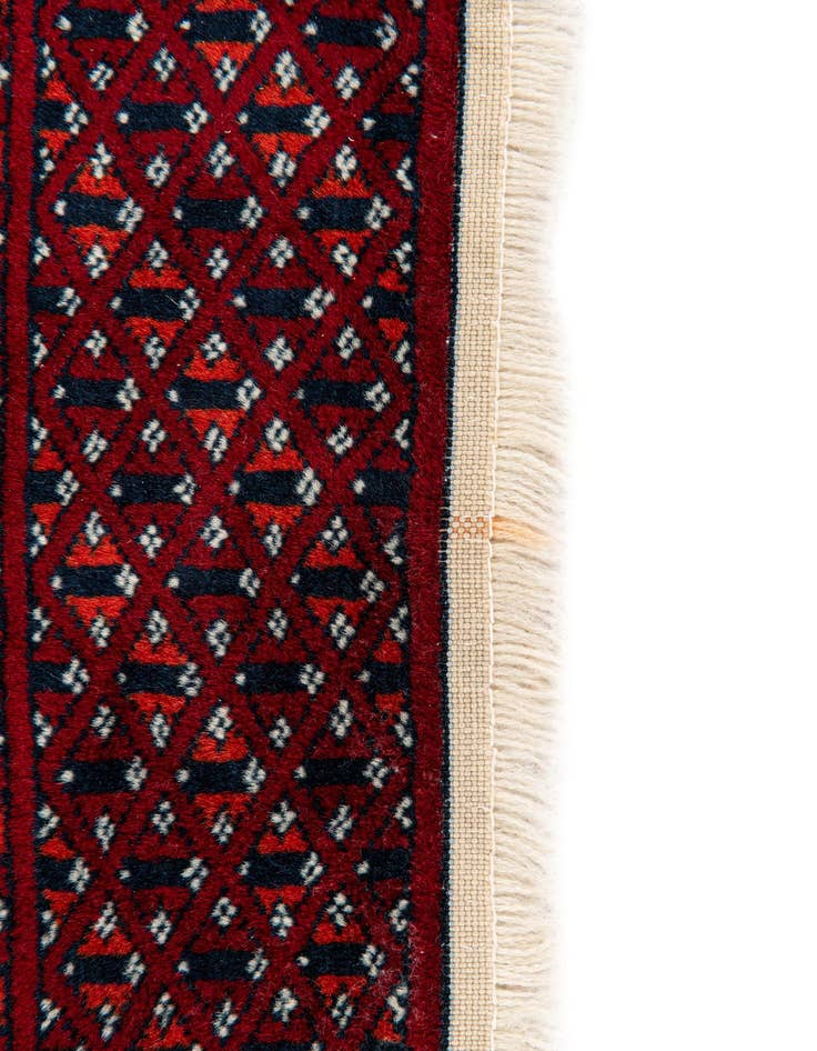 Detail image of  4' x 4'  Hand Knotted Bokhara Oriental Wool Square Rug