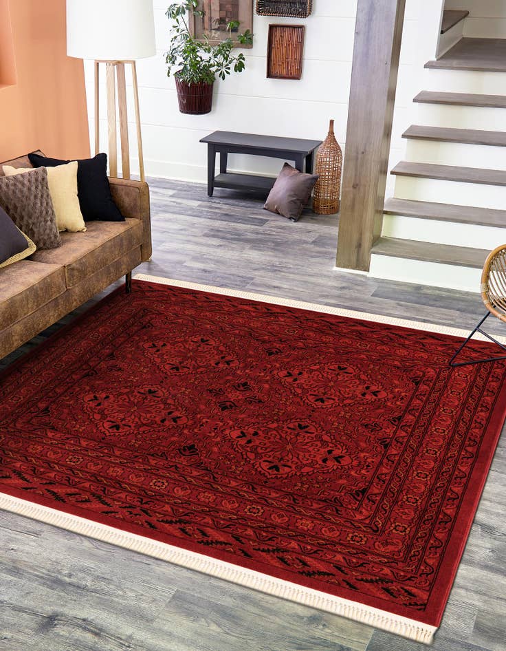 Detail image of  6' 1 x 6' 1 Bokhara Square Rug