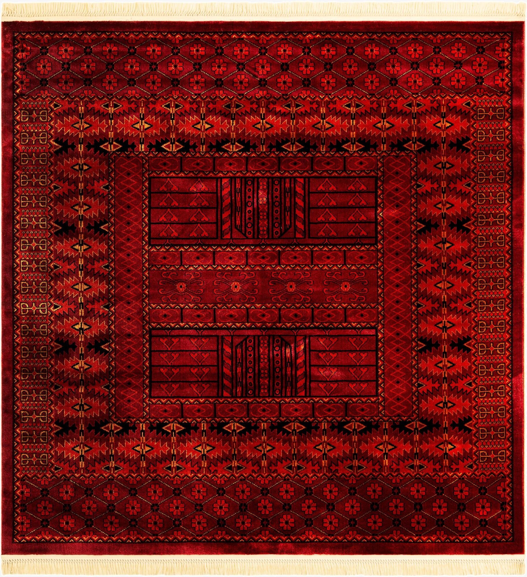  7' 10 x 7' 10 Bokhara Square Rug