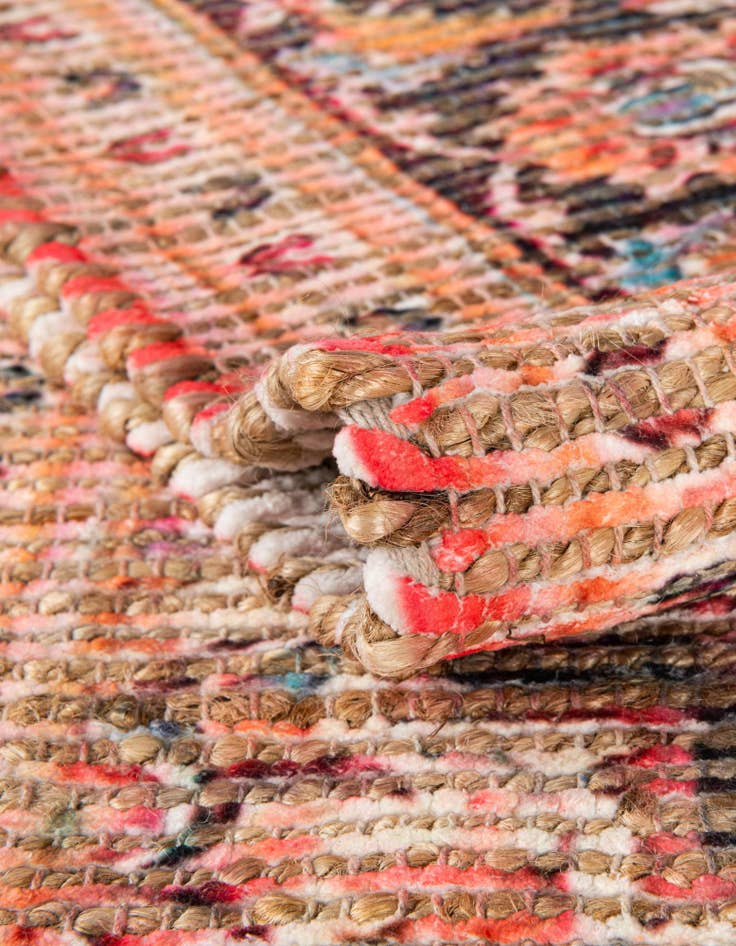 Detail image of  7' 10 x 7' 10 Chenille Jute Square Rug