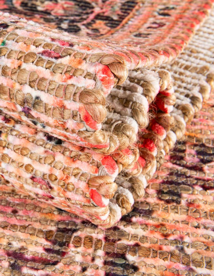 Detail image of  7' 10 x 7' 10 Chenille Jute Square Rug