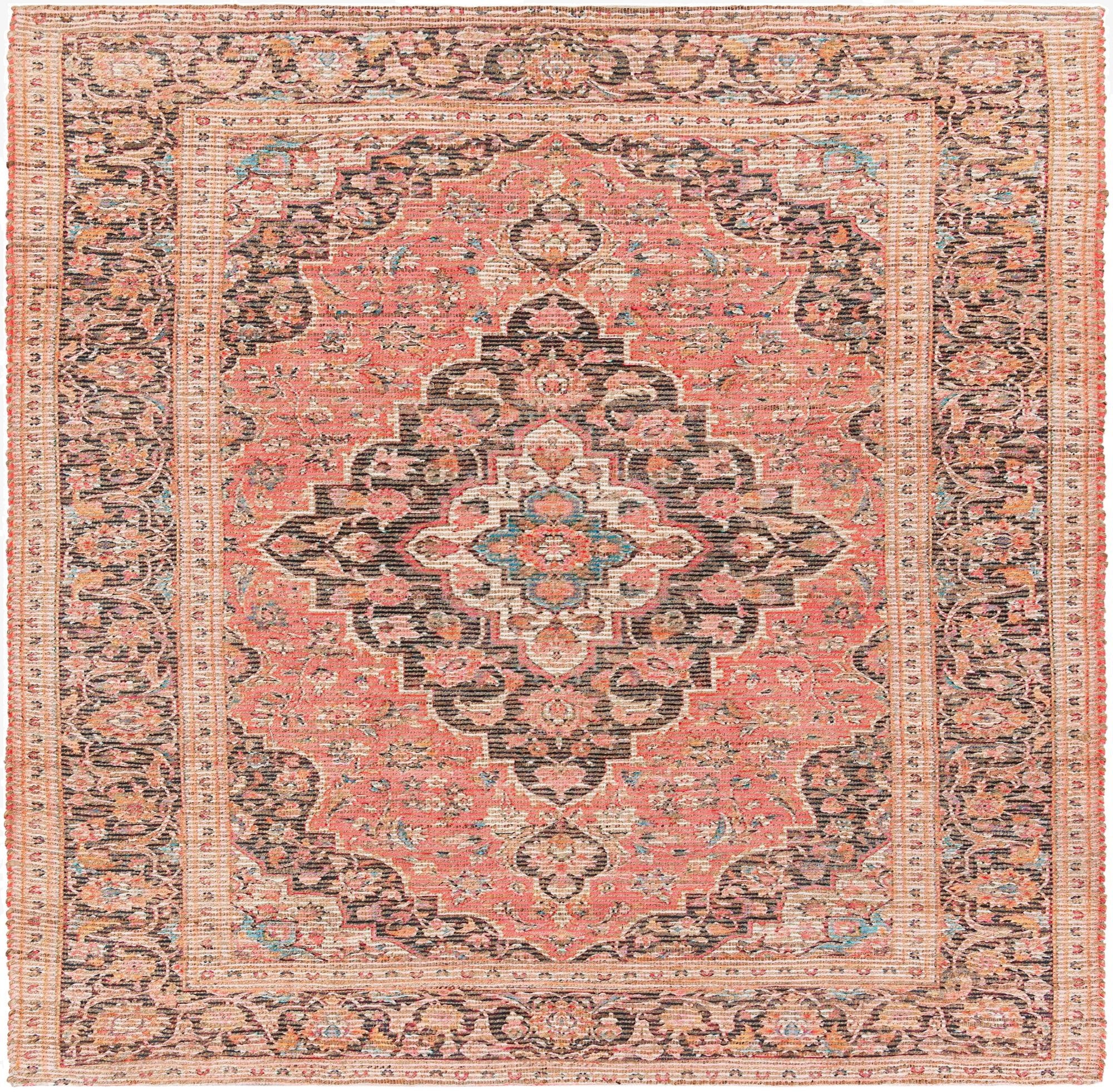  7' 10 x 7' 10 Chenille Jute Square Rug