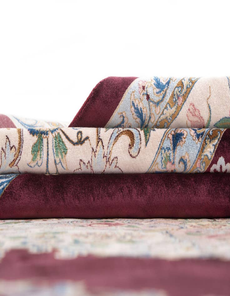 Detail image of  8' 2 x 8' 2 Ghom Design Square Rug