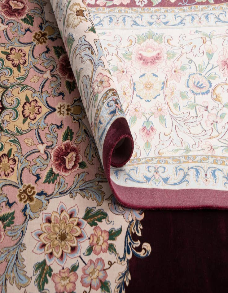 Detail image of  8' 2 x 8' 2 Ghom Design Square Rug