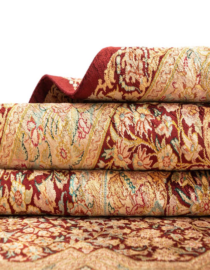 Detail image of  3' 4 x 3' 5 Ghom Silk Square Rug