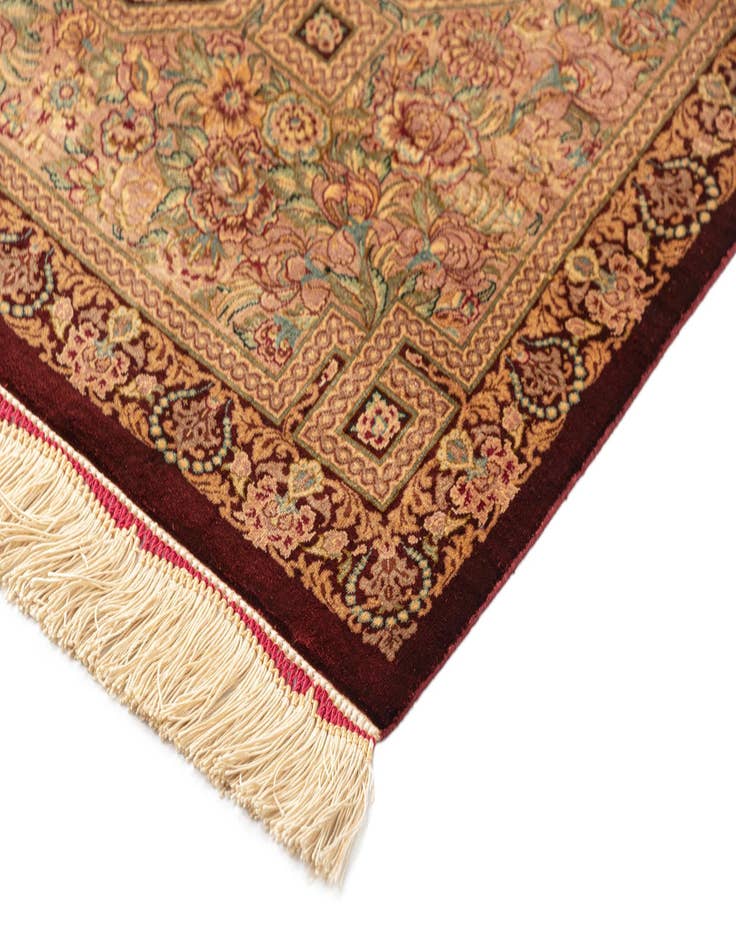 Detail image of  3' 4 x 3' 5 Ghom Silk Square Rug