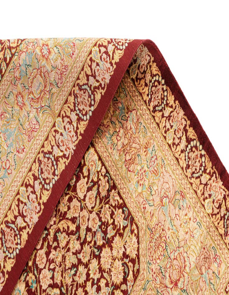 Detail image of  3' 4 x 3' 5 Ghom Silk Square Rug