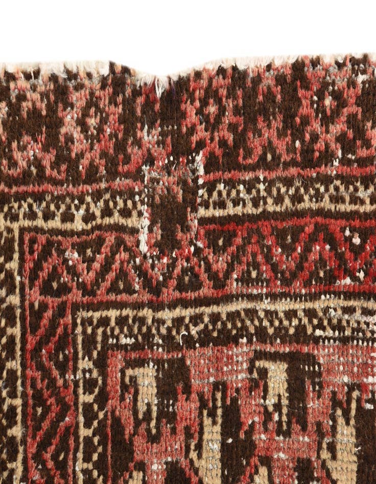 Detail image of  4' x 4' 7  Hand Knotted Hamedan Persian Wool Square Rug