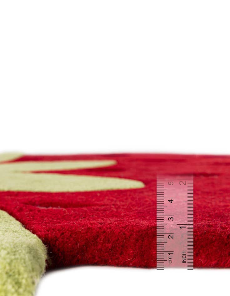 Detail image of  4' 6 x 5' 3 Happy Rugs Strawberry Wool Square