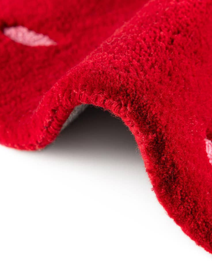 Detail image of  4' 6 x 5' 3 Happy Rugs Strawberry Wool Square