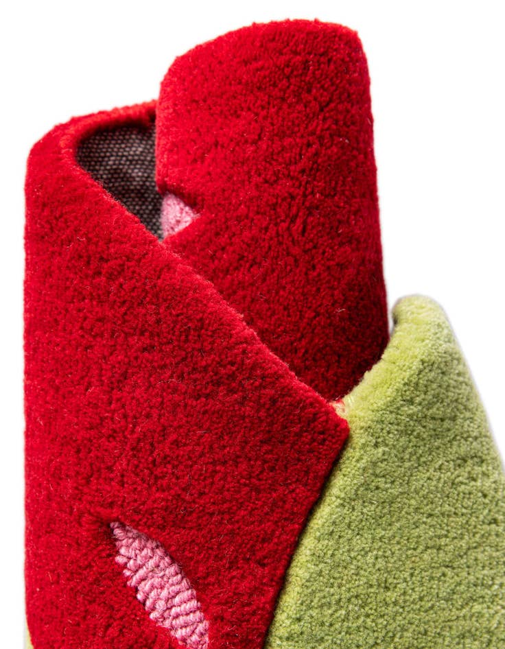 Detail image of  4' 6 x 5' 3 Happy Rugs Strawberry Wool Square