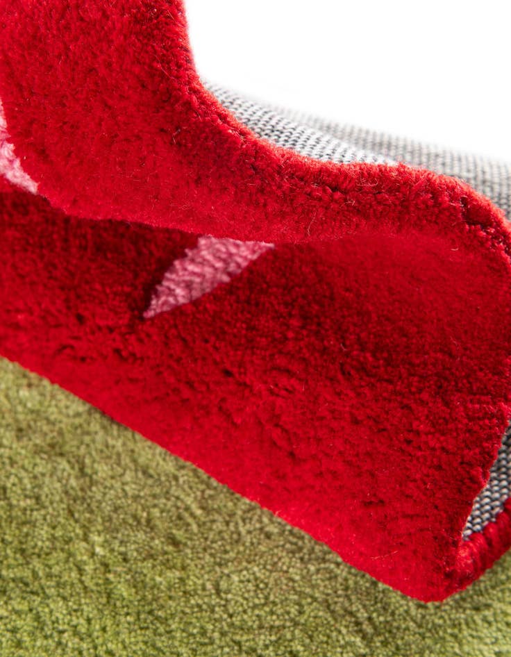 Detail image of  4' 6 x 5' 3 Happy Rugs Strawberry Wool Square