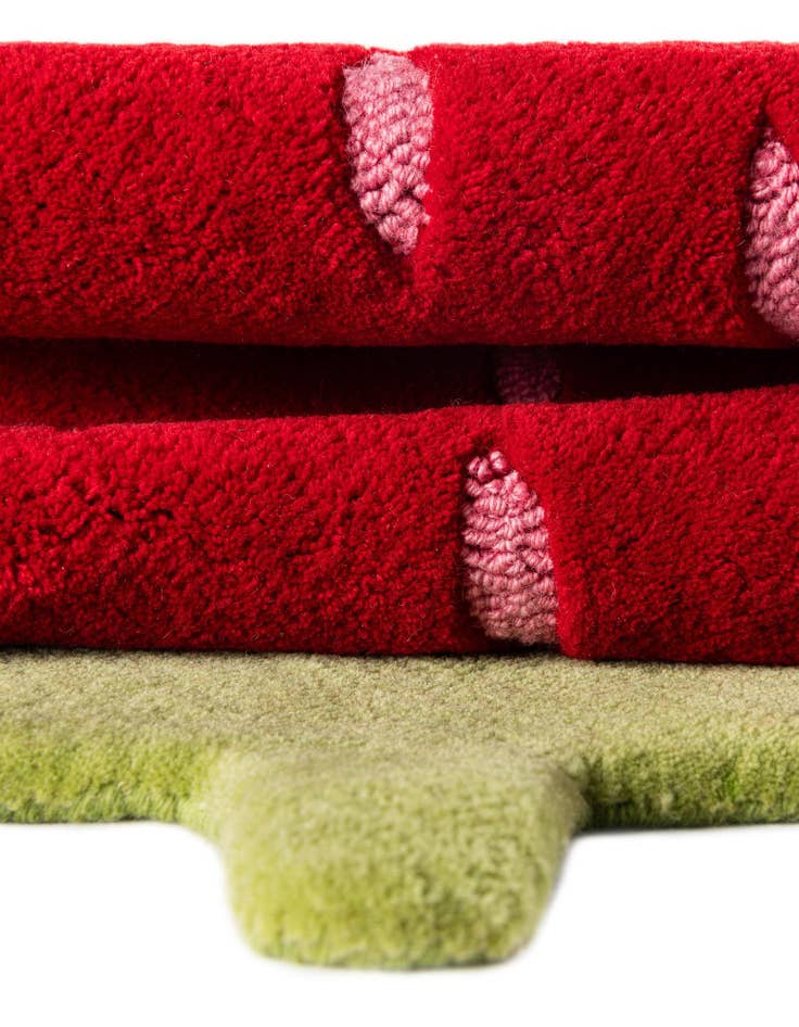 Detail image of  4' 6 x 5' 3 Happy Rugs Strawberry Wool Square