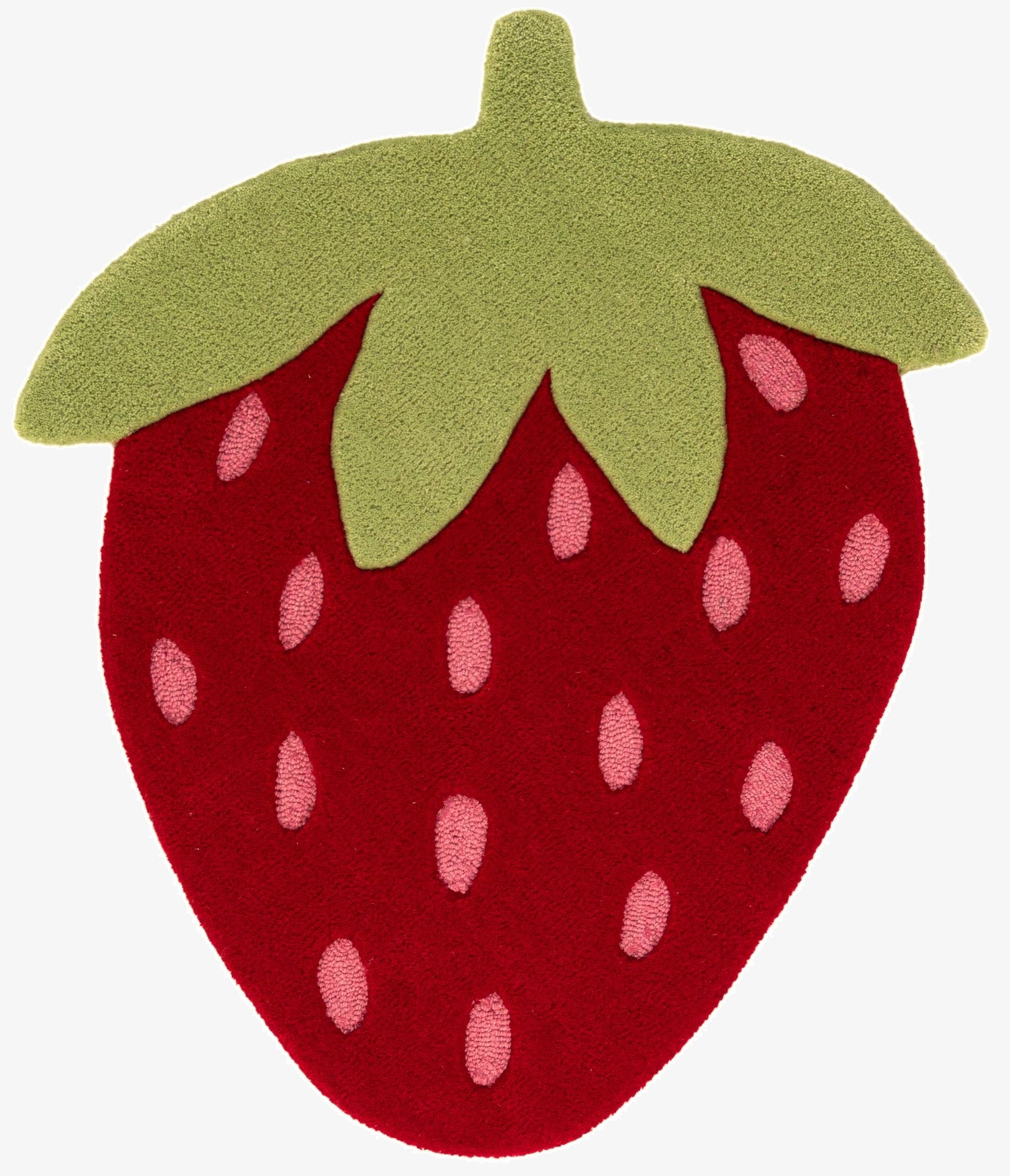  2' 7 x 3' 1 Happy Rugs Strawberry Wool Square