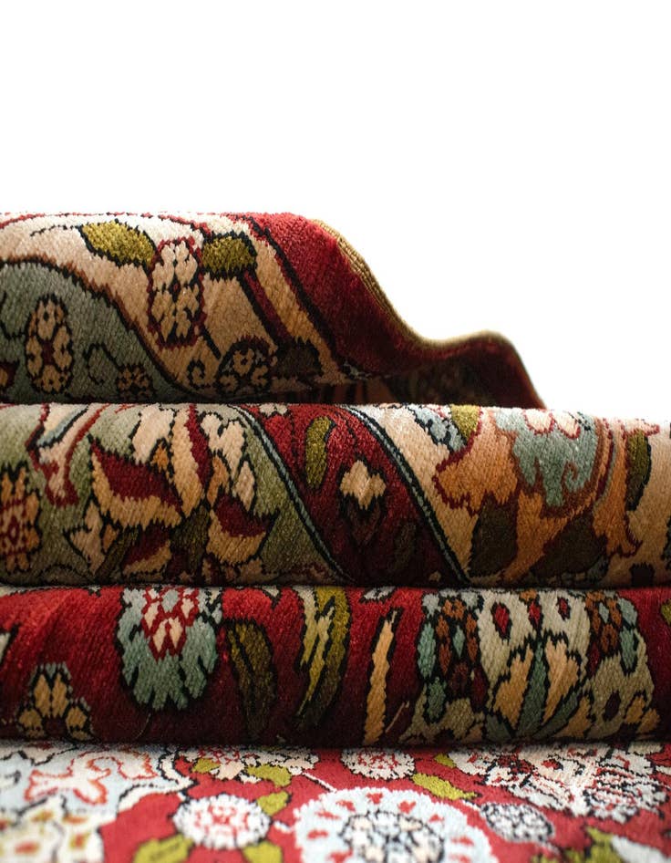 Detail image of  4' x 4' 1 Hereke Silk Square Rug