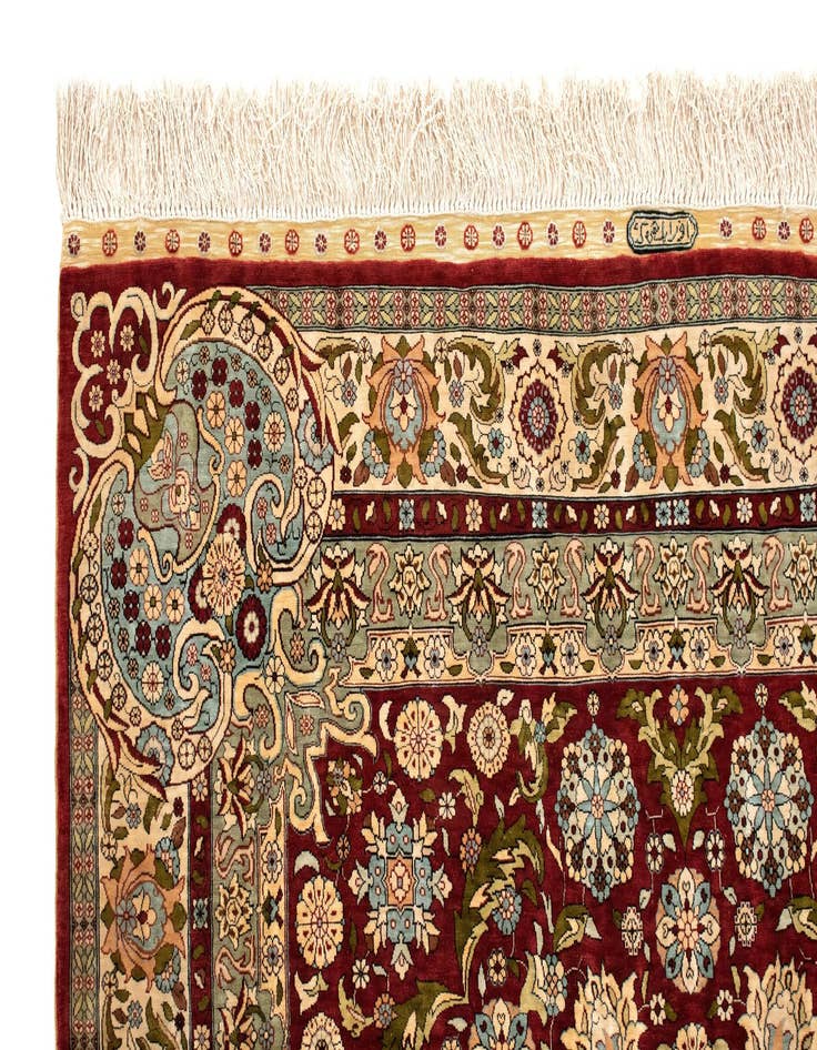 Detail image of  4' x 4' 1 Hereke Silk Square Rug