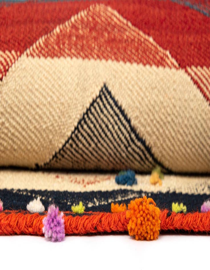 Detail image of  5' 8 x 6' 2 Jajim Wool Square Rug