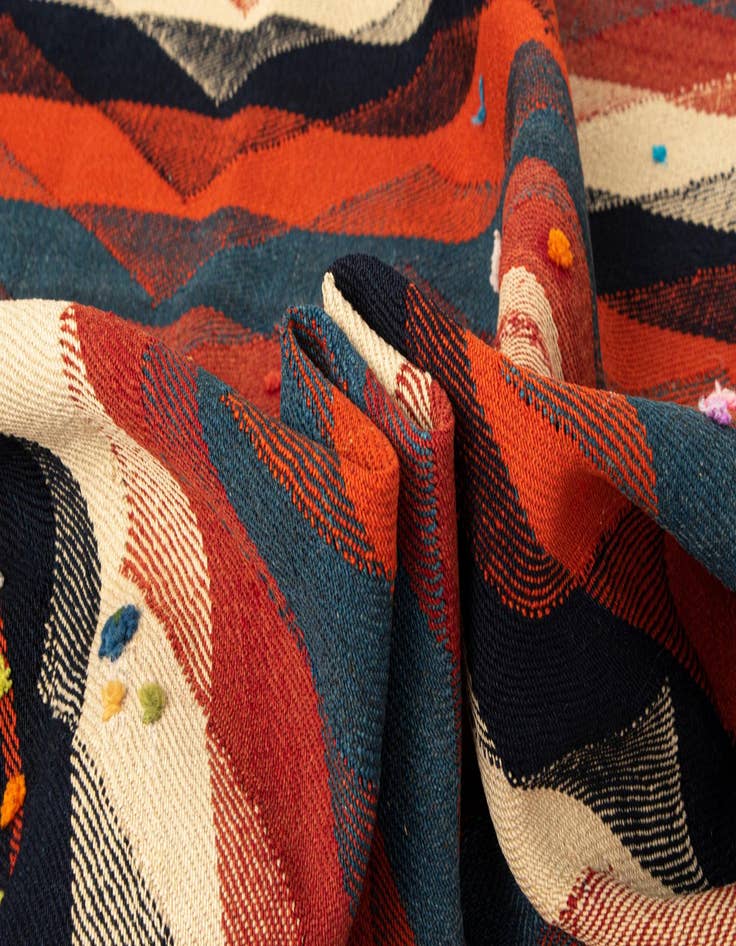 Detail image of  5' 8 x 6' 2 Jajim Wool Square Rug