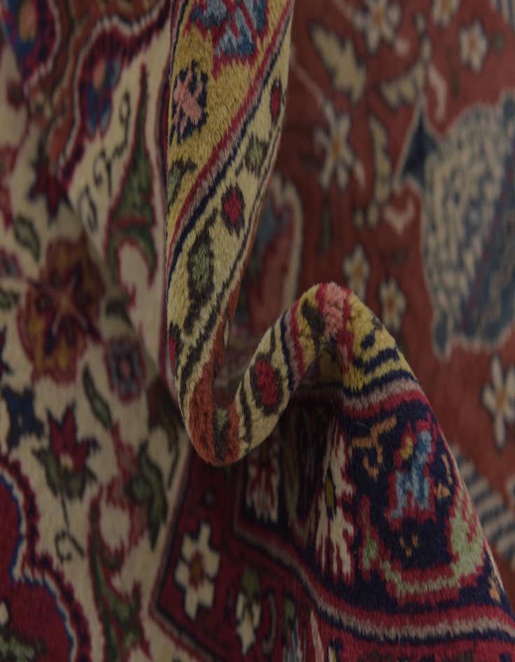 Detail image of  11' 6 x 13' 5  Hand Knotted Kashmir Wool Square Rug