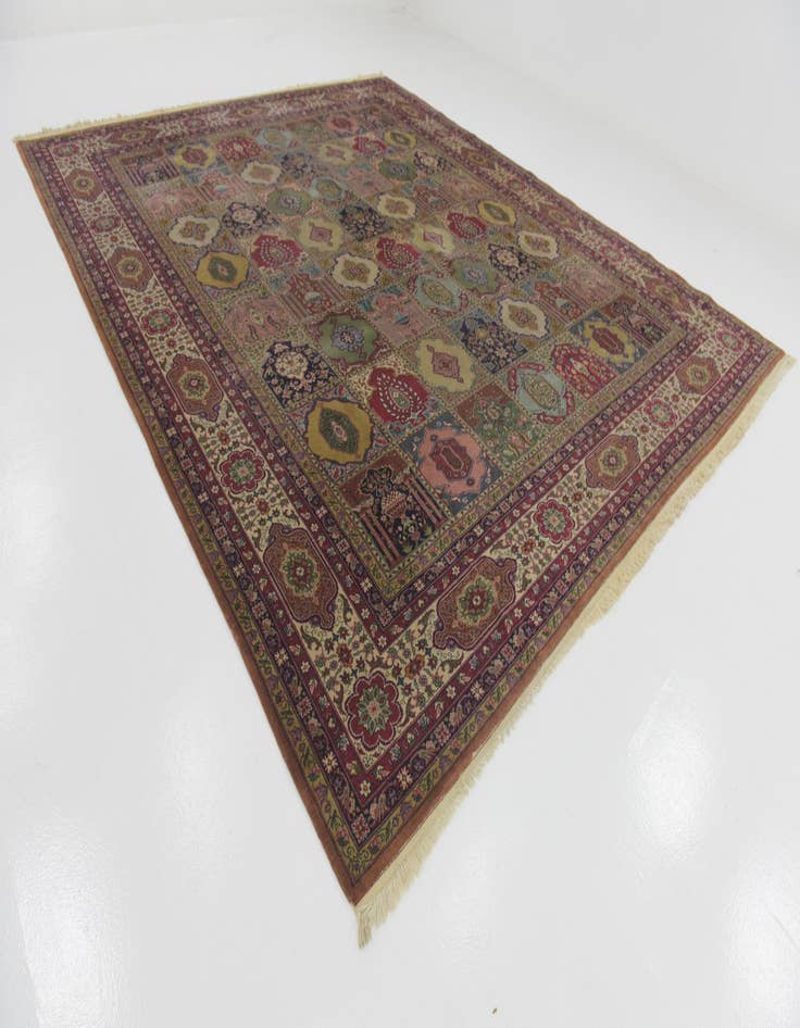 Detail image of  11' 6 x 13' 5  Hand Knotted Kashmir Wool Square Rug