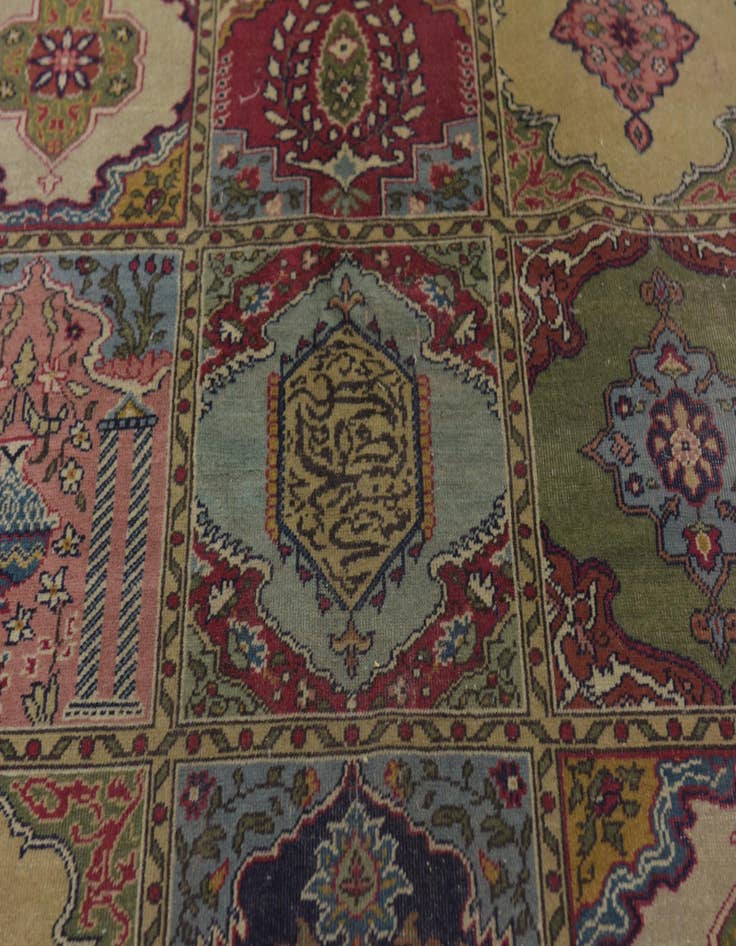 Detail image of  11' 6 x 13' 5  Hand Knotted Kashmir Wool Square Rug
