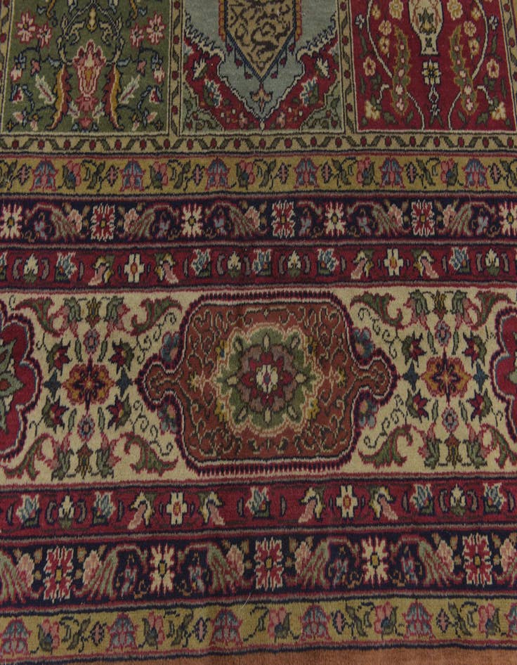 Detail image of  11' 6 x 13' 5  Hand Knotted Kashmir Wool Square Rug