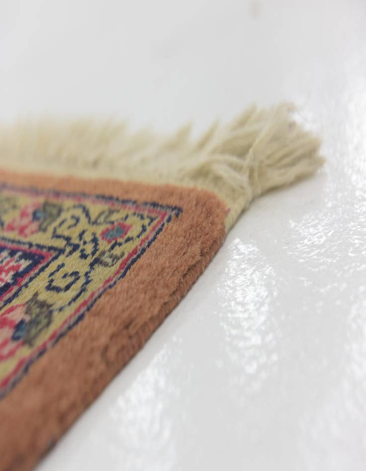 Detail image of  11' 6 x 13' 5  Hand Knotted Kashmir Wool Square Rug