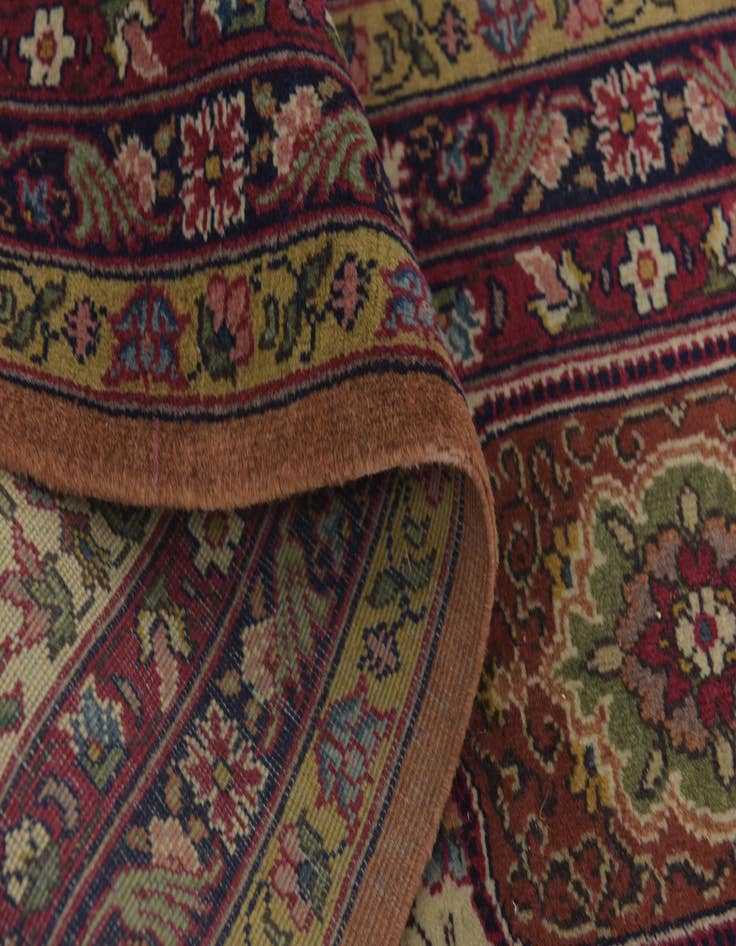 Detail image of  11' 6 x 13' 5  Hand Knotted Kashmir Wool Square Rug
