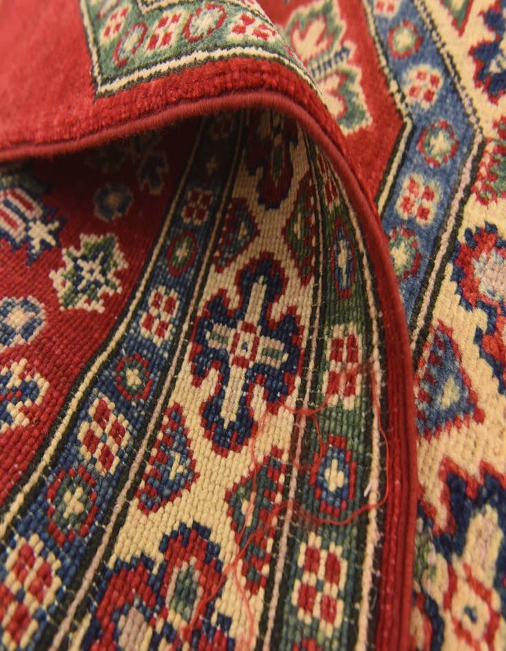 Detail image of  3' 2 x 3' 3  Hand Knotted Kazak Square Rug