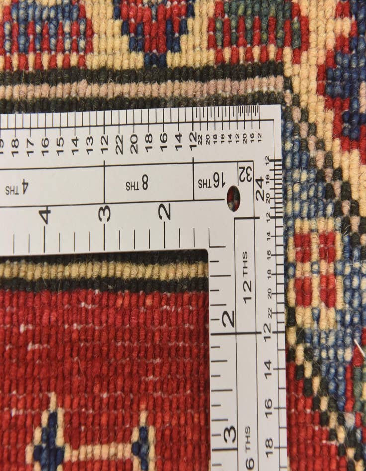 Detail image of  3' 2 x 3' 3  Hand Knotted Kazak Square Rug