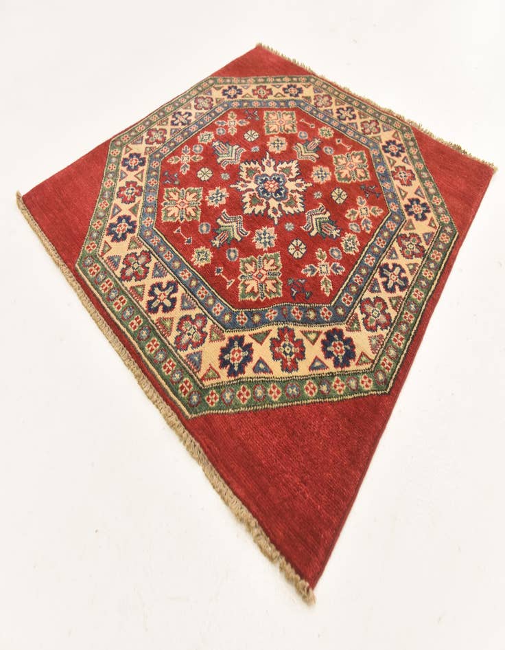 Detail image of  3' 2 x 3' 3  Hand Knotted Kazak Square Rug