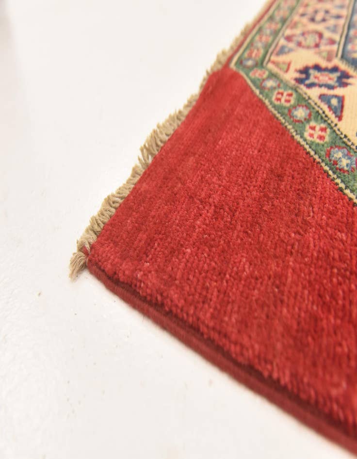 Detail image of  3' 2 x 3' 3  Hand Knotted Kazak Square Rug