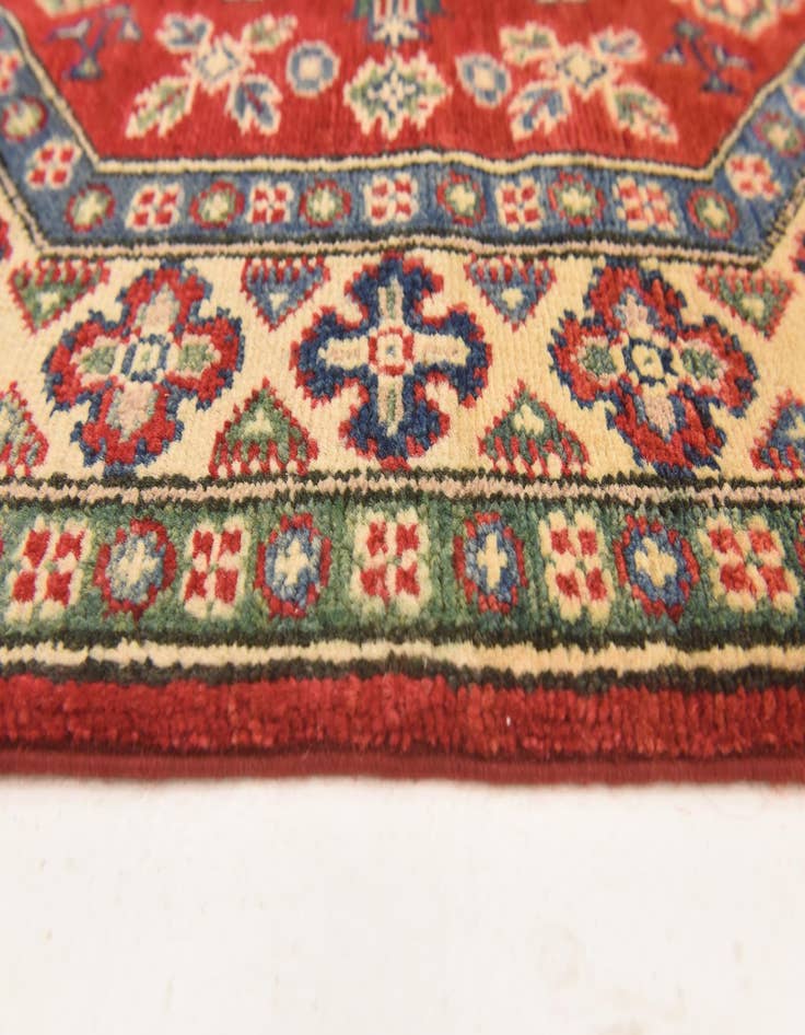 Detail image of  3' 2 x 3' 3  Hand Knotted Kazak Square Rug