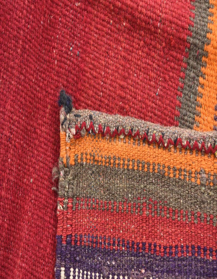 Detail image of  3' 6 x 3' 9  Hand Woven Kilim Afghan Wool Square Rug