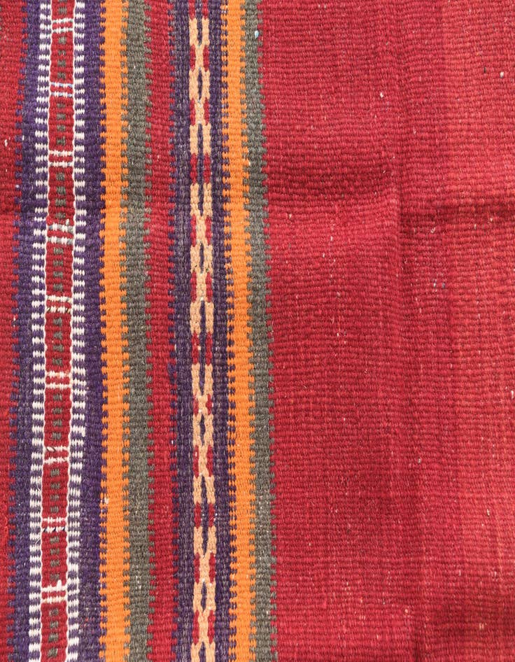 Detail image of  3' 6 x 3' 9  Hand Woven Kilim Afghan Wool Square Rug