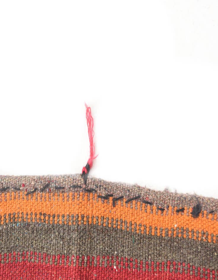 Detail image of  3' 6 x 3' 9  Hand Woven Kilim Afghan Wool Square Rug