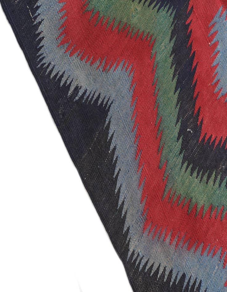 Detail image of  3' x 3' 5  Hand Woven Kilim Afghan Wool Square Rug