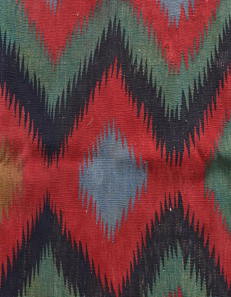 Detail image of  3' x 3' 5  Hand Woven Kilim Afghan Wool Square Rug