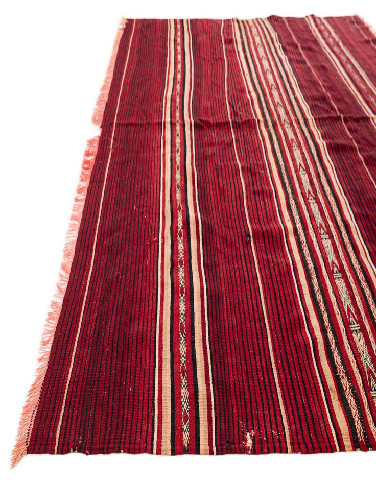 Detail image of  5' 10 x 6' 10  Hand Woven Kilim Dhurrie Wool Square Rug