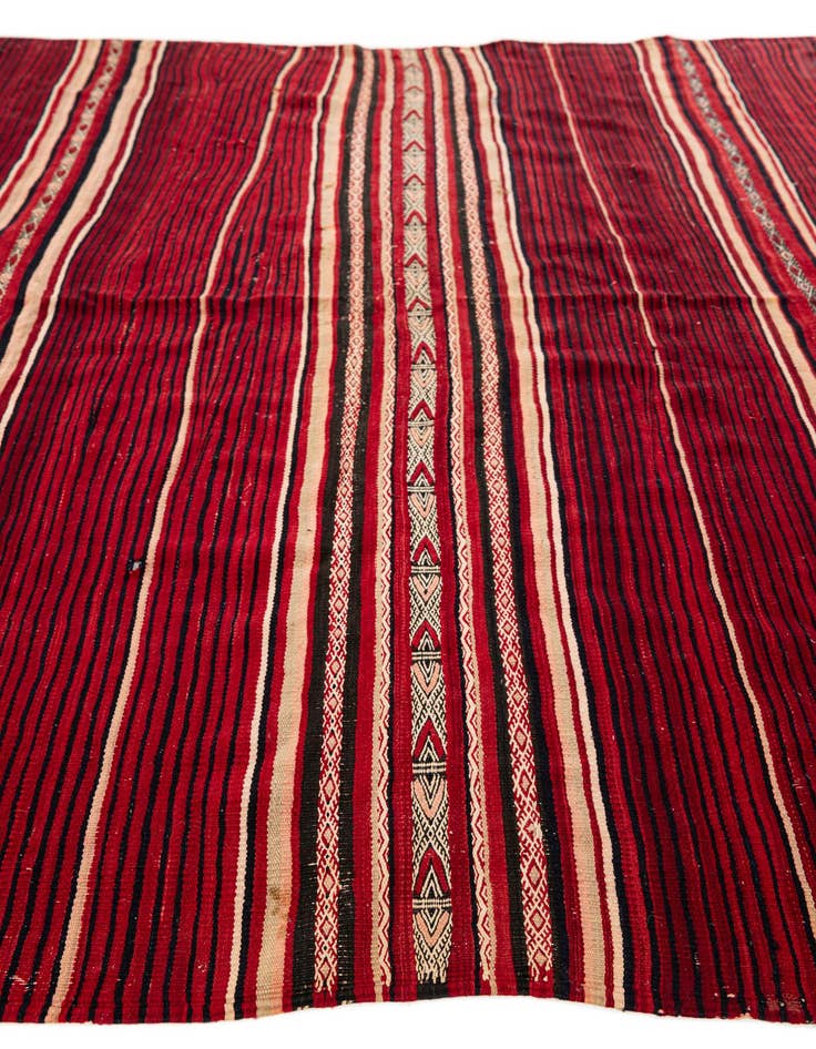 Detail image of  5' 10 x 6' 10  Hand Woven Kilim Dhurrie Wool Square Rug