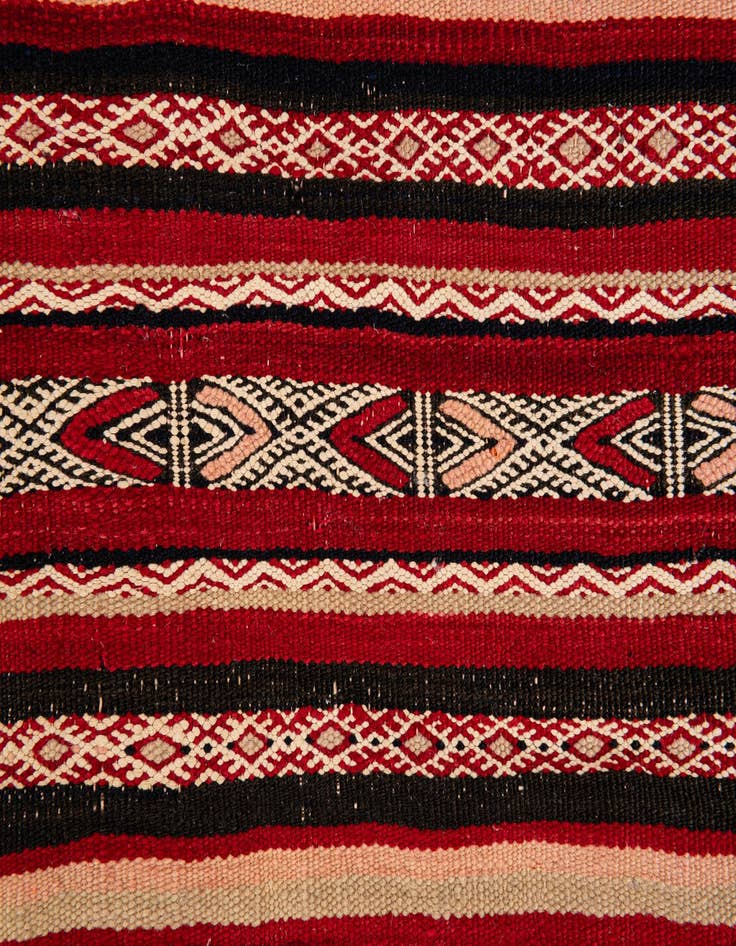 Detail image of  5' 10 x 6' 10  Hand Woven Kilim Dhurrie Wool Square Rug
