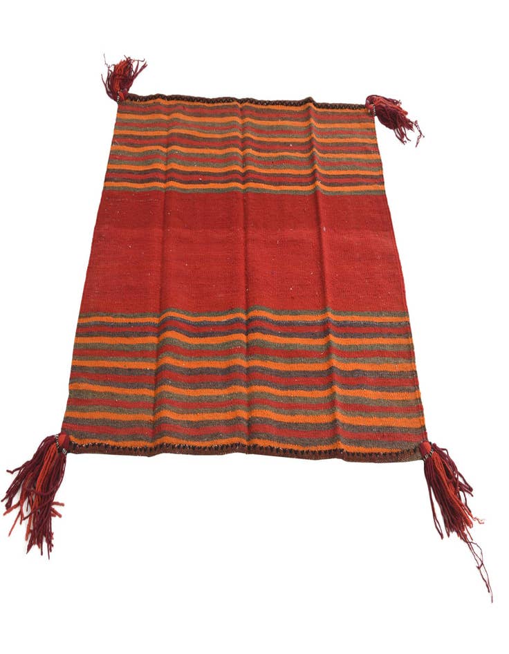 Detail image of  3' 6 x 3' 9  Hand Woven Kilim Fars Wool Square Rug