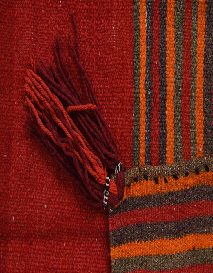 Detail image of  3' 6 x 3' 9  Hand Woven Kilim Fars Wool Square Rug