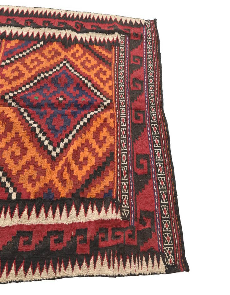 Detail image of  4' 4 x 4' 6  Hand Woven Kilim Fars Wool Square Rug