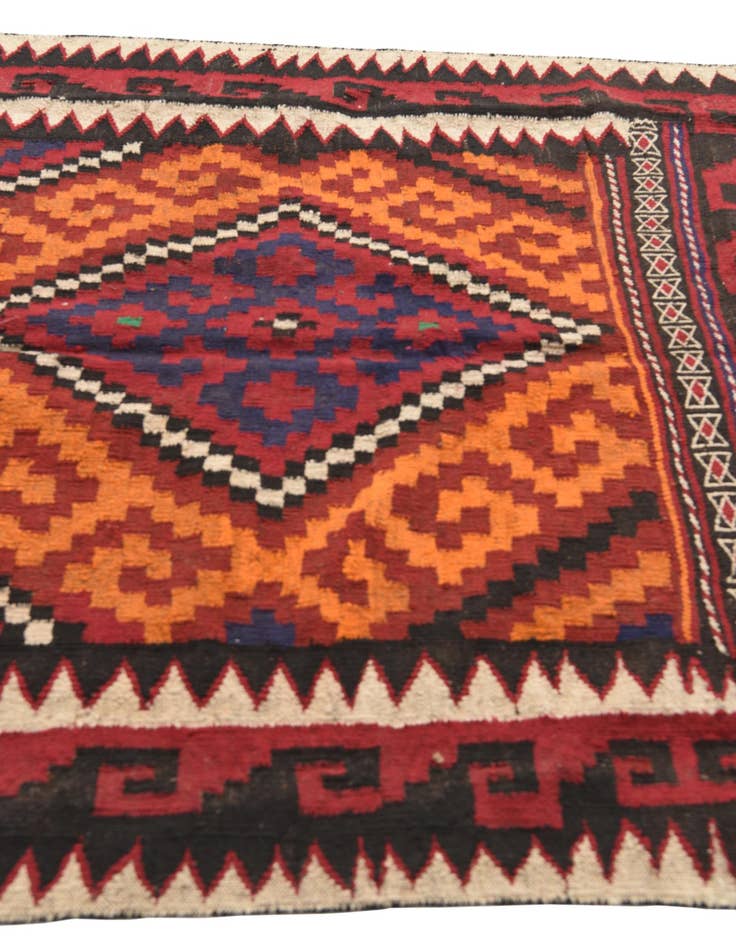 Detail image of  4' 4 x 4' 6  Hand Woven Kilim Fars Wool Square Rug