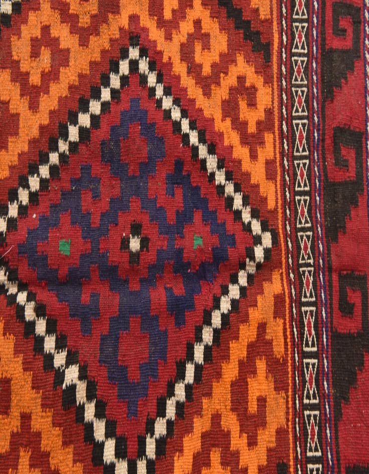 Detail image of  4' 4 x 4' 6  Hand Woven Kilim Fars Wool Square Rug