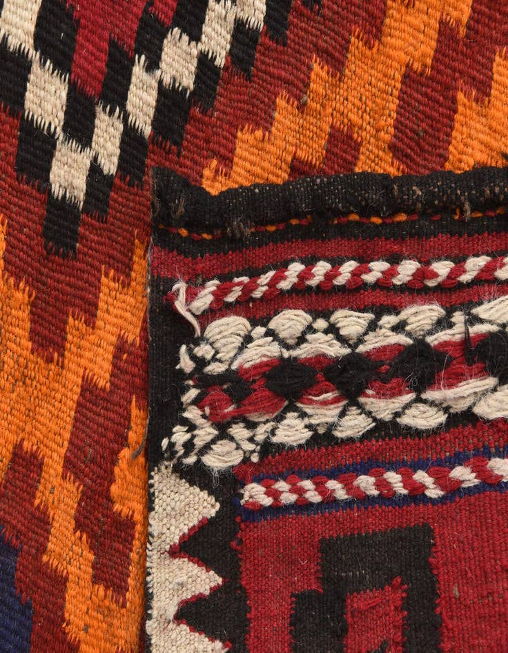 Detail image of  4' 4 x 4' 6  Hand Woven Kilim Fars Wool Square Rug