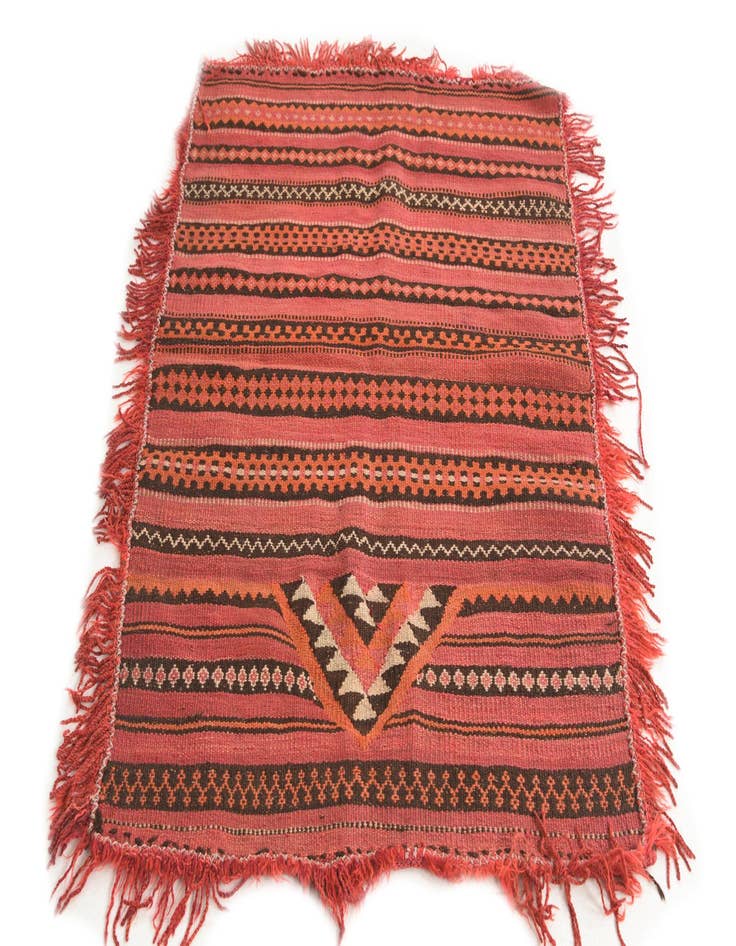 Detail image of  4' 2 x 4' 3  Hand Woven Kilim Fars Wool Square Rug